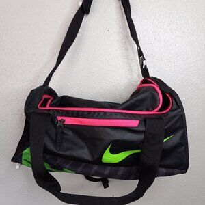 Black Pink Green Duffle Gym Bag